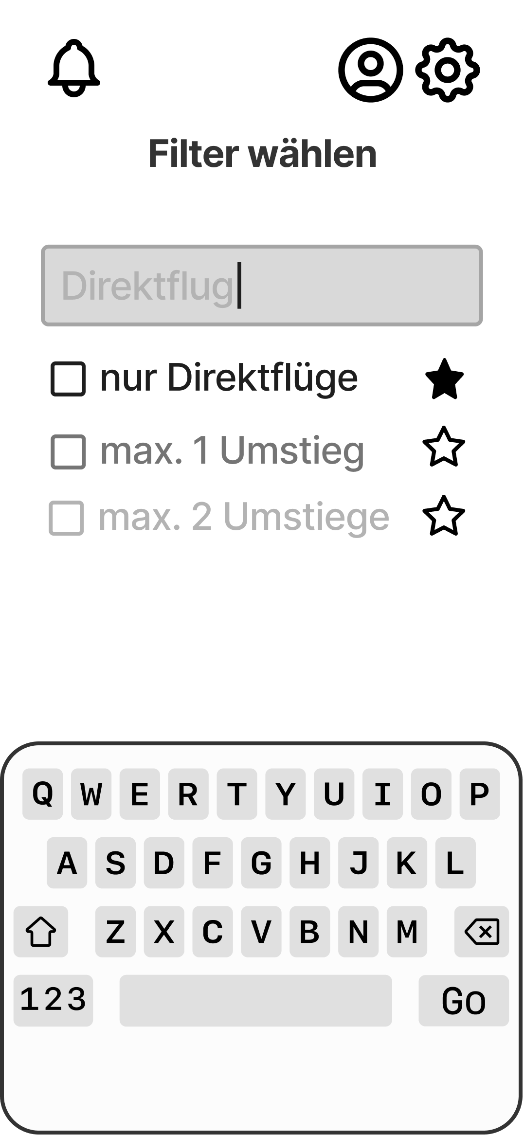 Hauptfunktion Screen 2